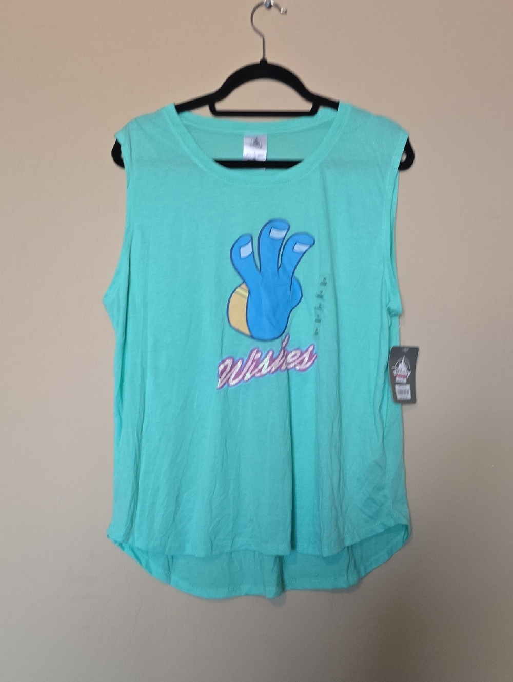 Women's Mint Graphic Muscle Tank Top - Disney NWT